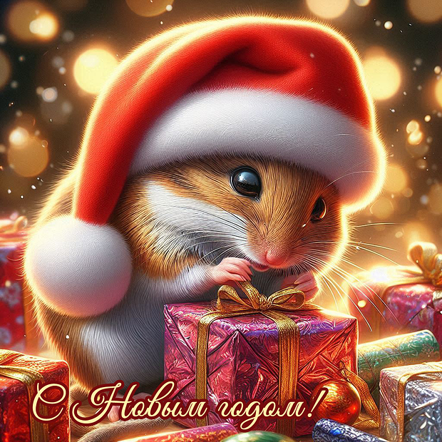 Картинка с поздравлением с Новым годом 
