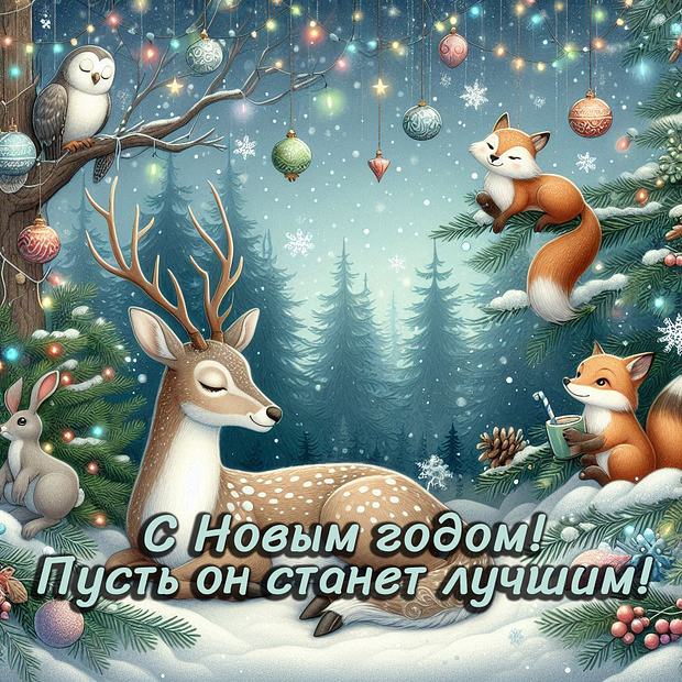 Открытка с Новым годом
