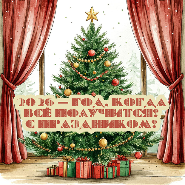 Советская открытка с Новым годом 