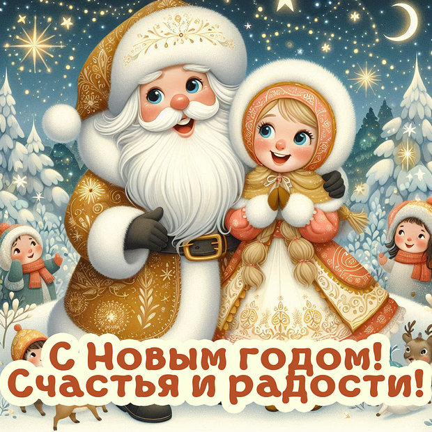 Открытка с душевным поздравлением с Новым годом