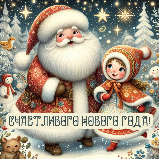 Картинка с поздравлением с Новым годом 