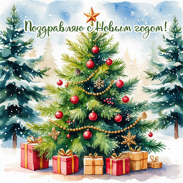 Открытка с Новым годом 