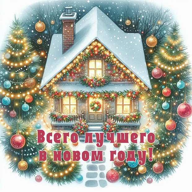 Скачать открытку с Новым годом