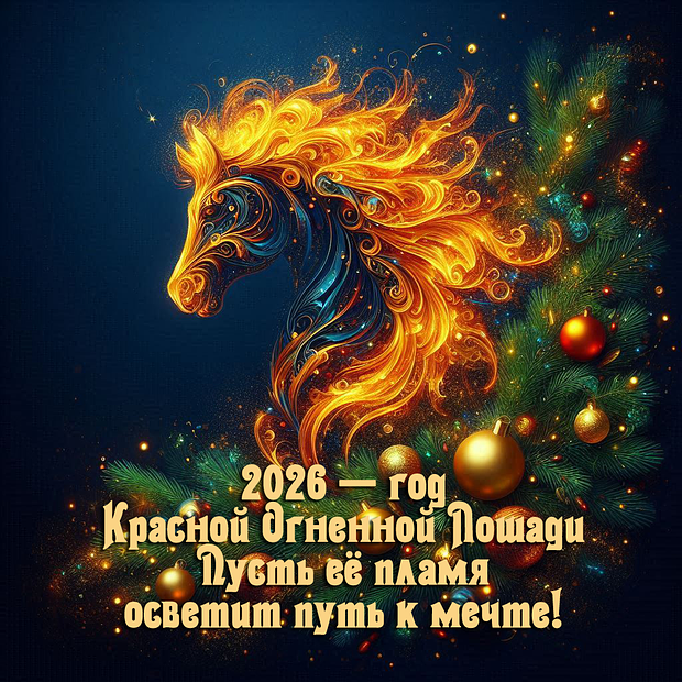 Открытка с душевным поздравлением с Новым годом 