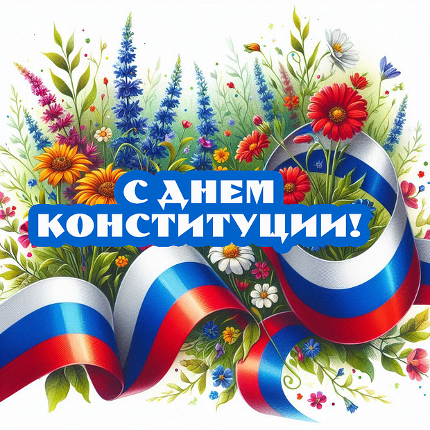 Оригинальная открытка на День Конституции