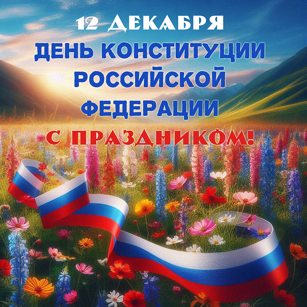 Картинка с поздравлением на День Конституции