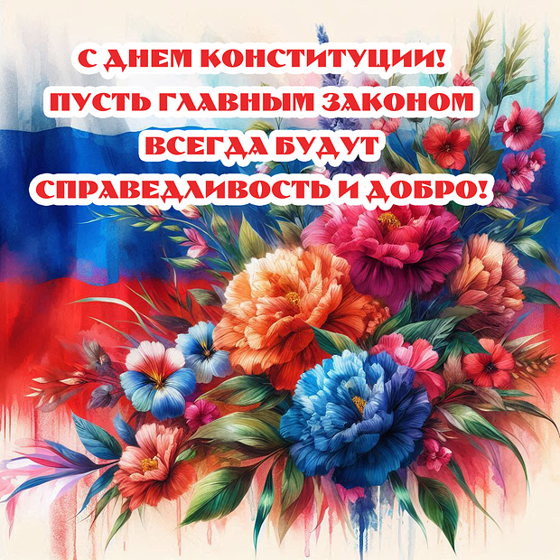 Душевная открытка для поздравления с День Конституции
