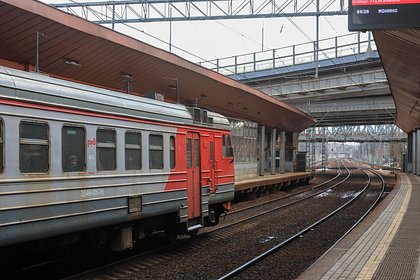 В Подмосковье загорелась электричка