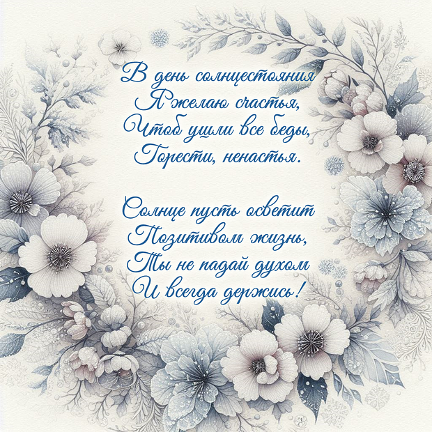 Стихи с поздравлением с днем зимнего солнцестояния
