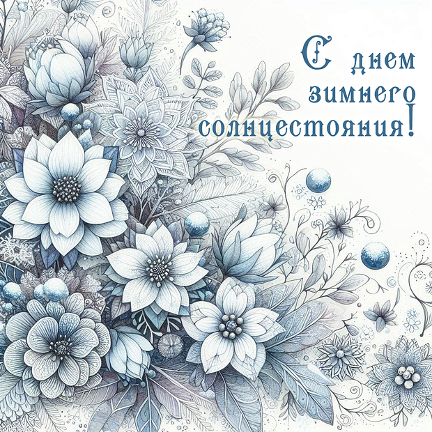 Открытка с днем зимнего солнцестояния

