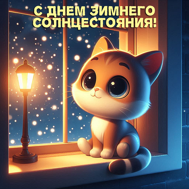 Красивая картинка с днем зимнего солнцестояния
