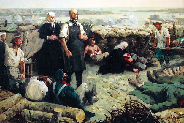 Алексей Сидоров «Н.И. Пирогов на передовом перевязочном пункте Севастополя»