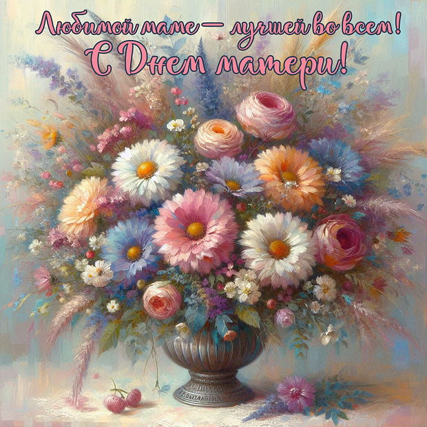 Открытка с Днем матери
