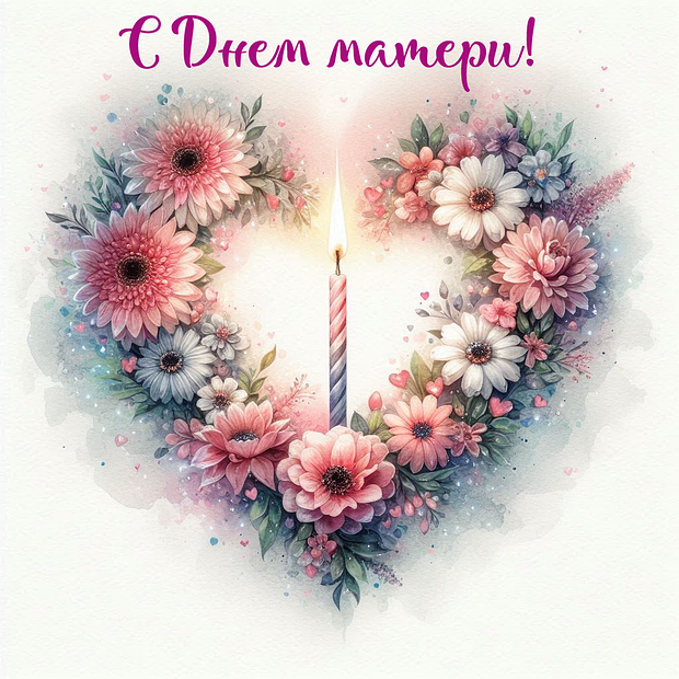 Открытка с пожеланием ко Дню матери
