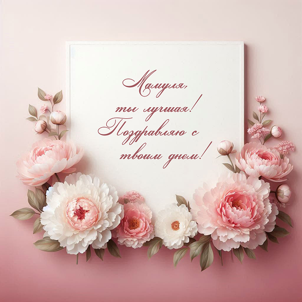 Картинка с душевным поздравлением на День матери
