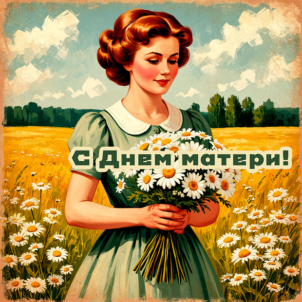 Открытка с Днем матери

