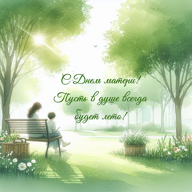 Красивая открытка на День матери
