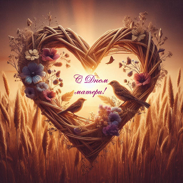 Трогательная картинка с Днем матери
