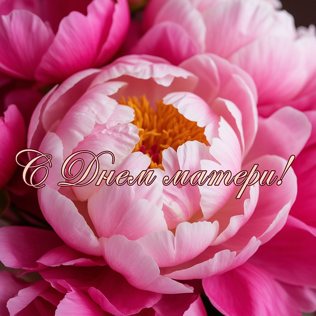 Открытка с поздравлением с Днем матери
