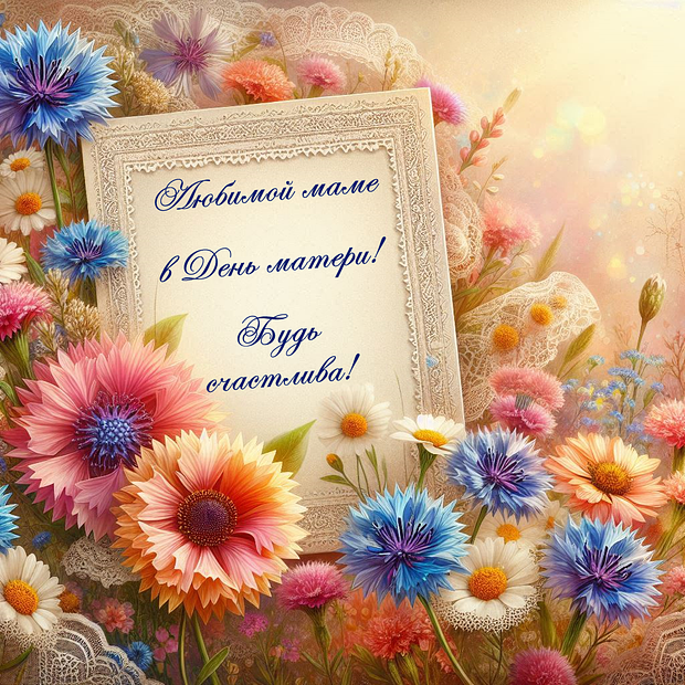 Открытка с Днем матери бесплатно

