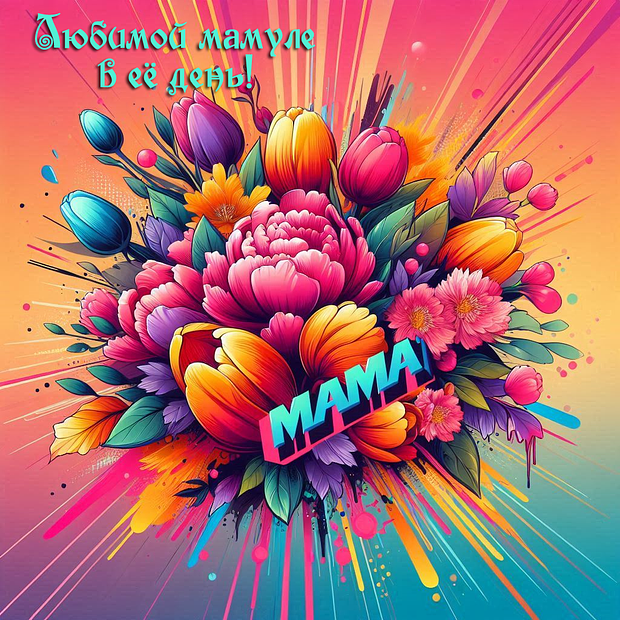 Красивая открытка на День матери
