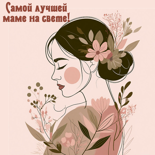 Открытка с поздравлением с Днем матери
