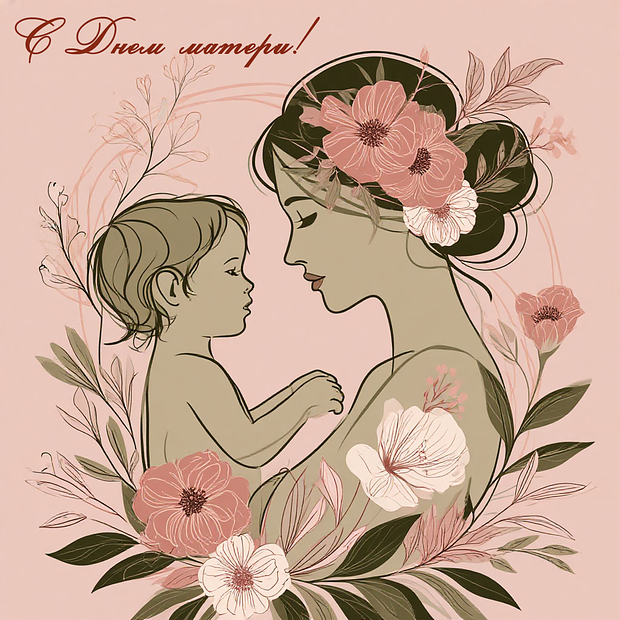 Открытка с Днем матери бесплатно
