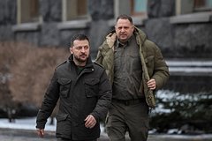 Президент Украины Владимир Зеленский и глава Офиса президента Андрей Ермак