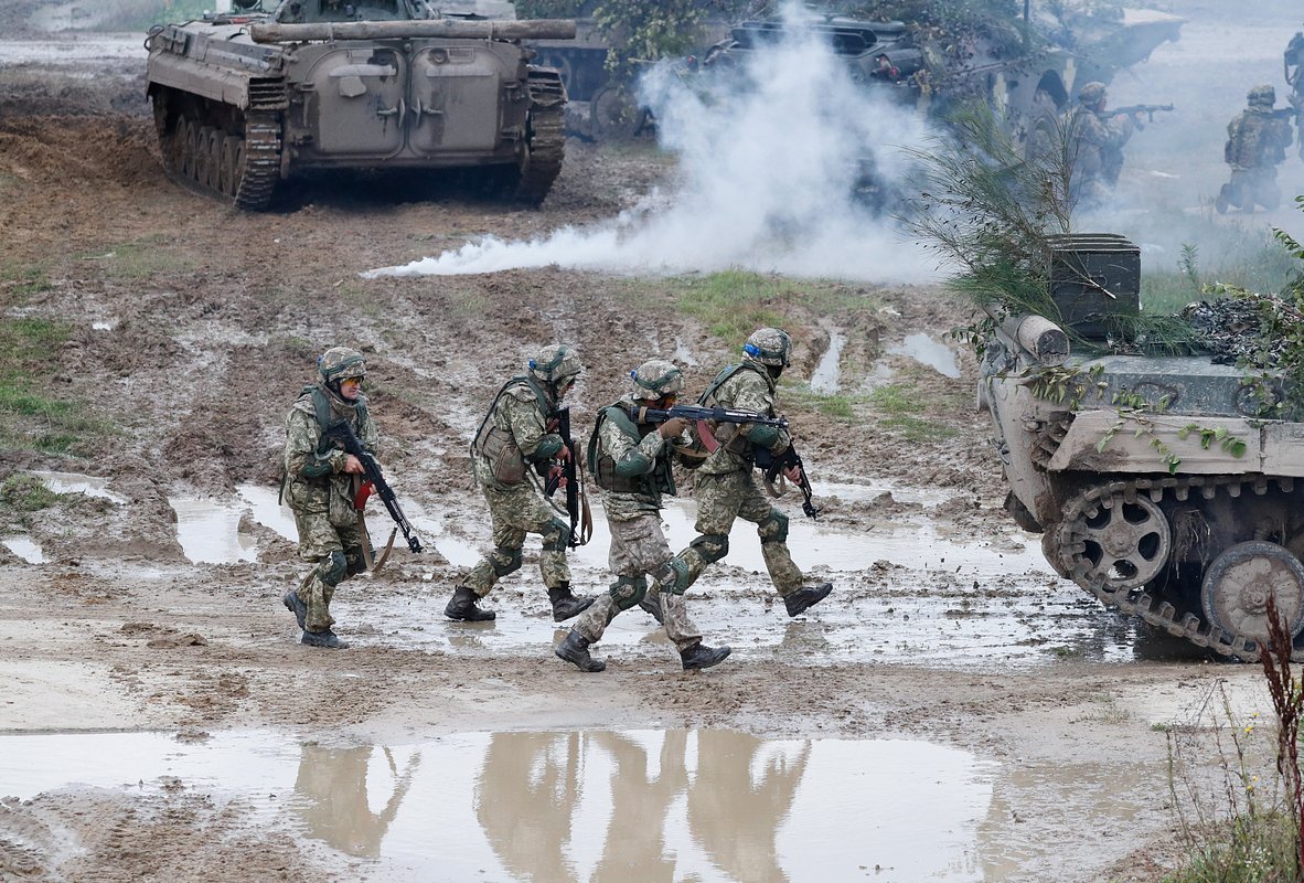 Учения Rapid Trident-2021 в Международном центре миротворчества и безопасности, Львовская область, Украина, 24 сентября 2021 года