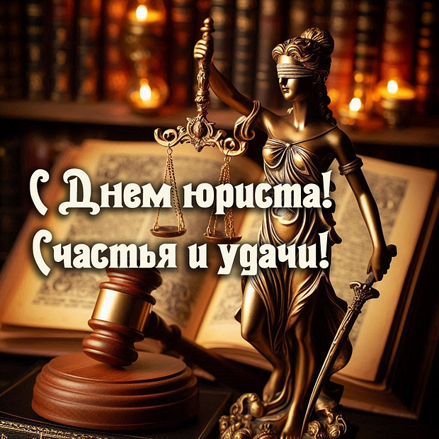 Открытка с Днем юриста