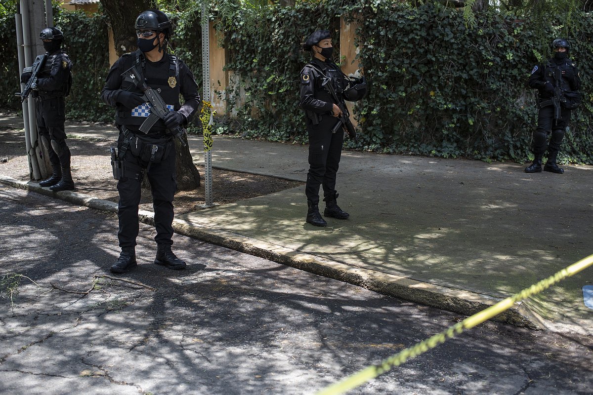 Место нападения боевиков картеля «Новое поколение Халиско» на главу полиции Мехико, 2020 год