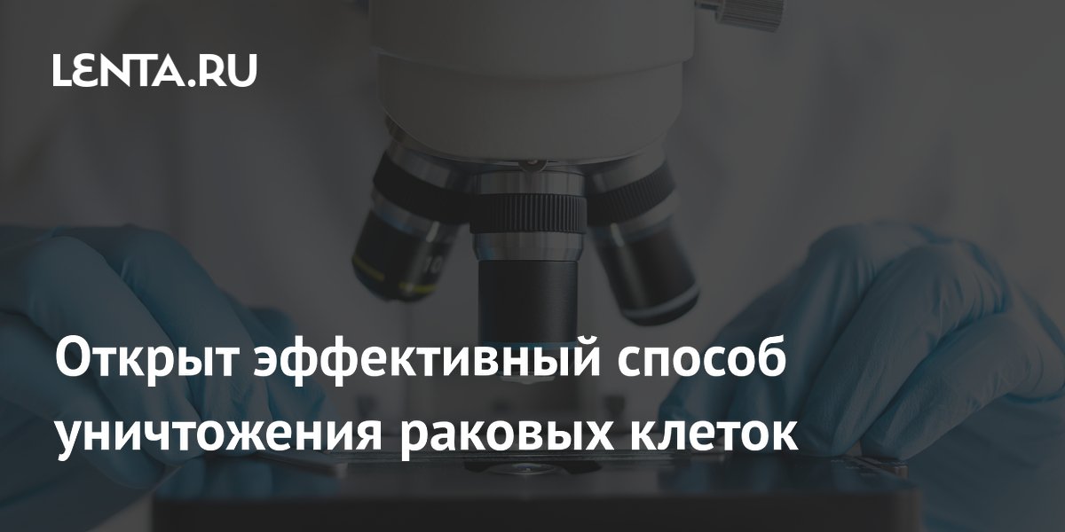 Открыт эффективный способ уничтожения раковых клеток