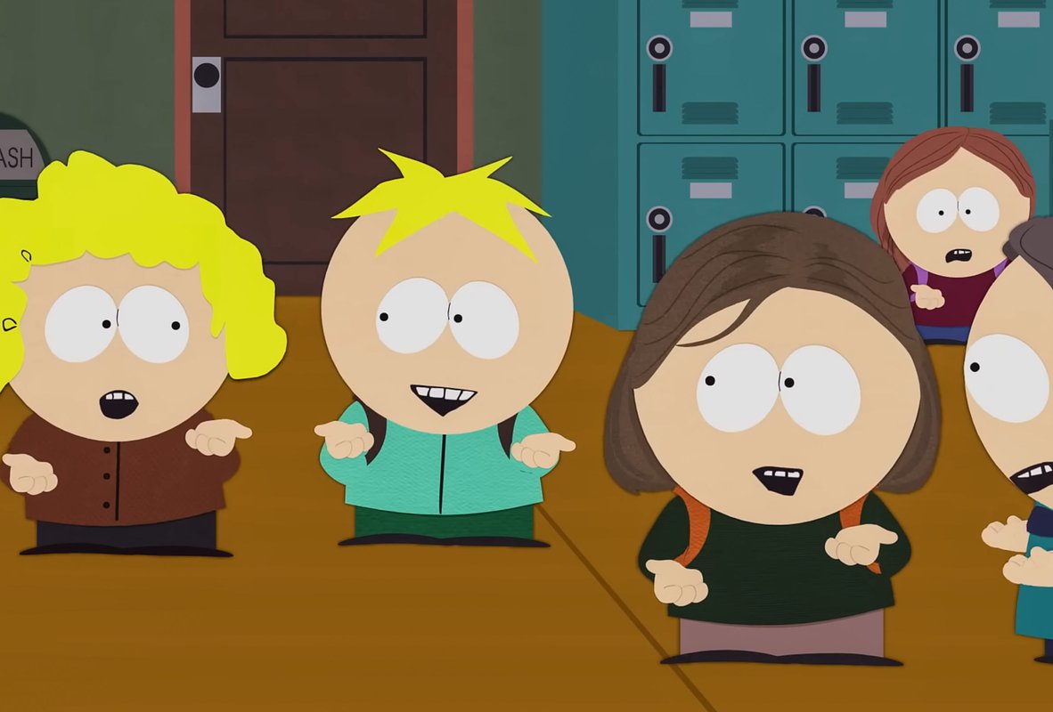 Кадр из мультсериала «Южный парк», где детей тоже захватил интернет-тренд