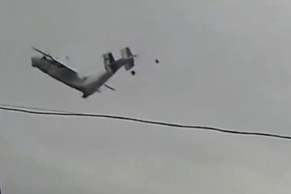 Опубликовано видео падения Ан-22 под Иваново