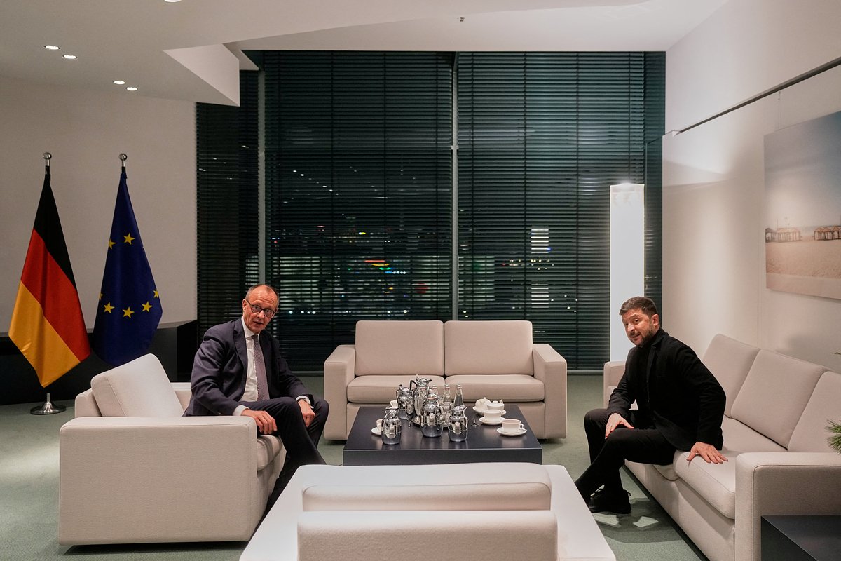 Канцлер Германии Фридрих Мерц и президент Украины Владимир Зеленский