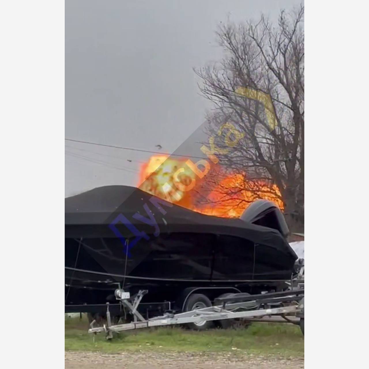 Показано видео удара по мосту в Одессе