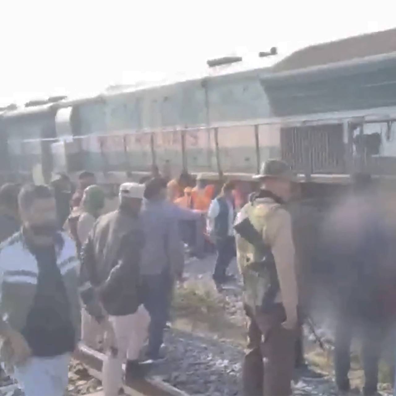 Пассажирский поезд сбил стадо слонов в Индии