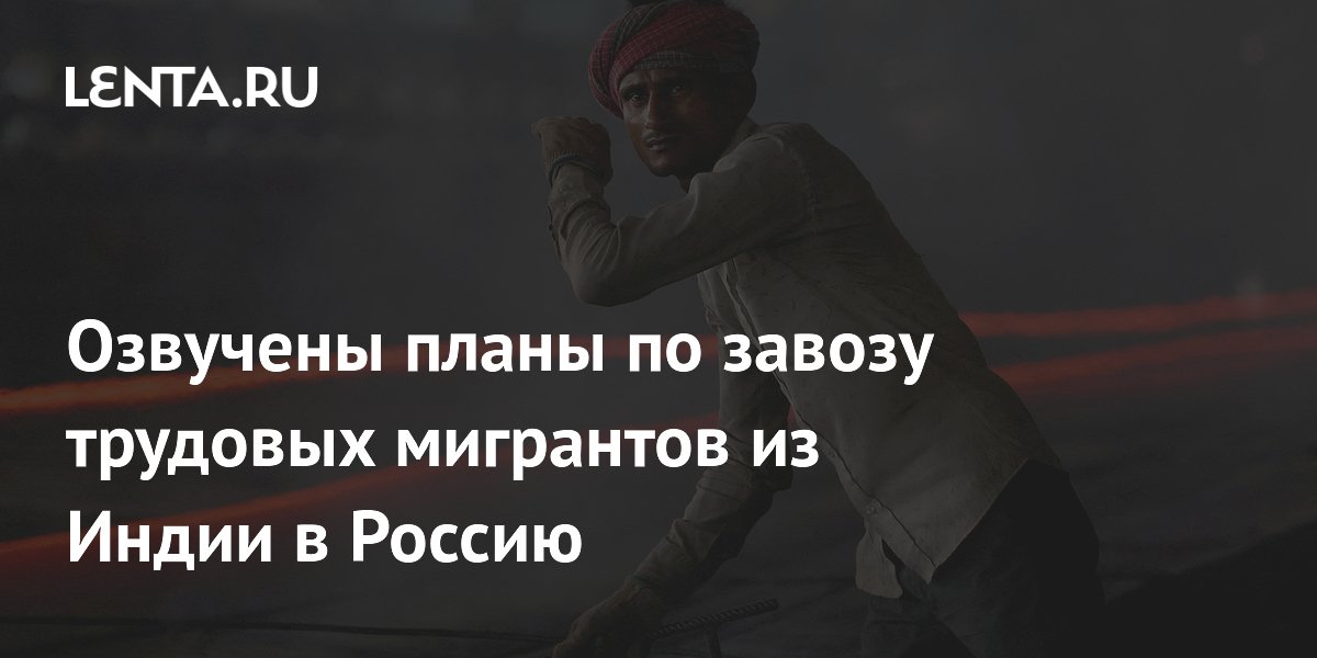 Озвучены планы по завозу трудовых мигрантов из Индии в Россию