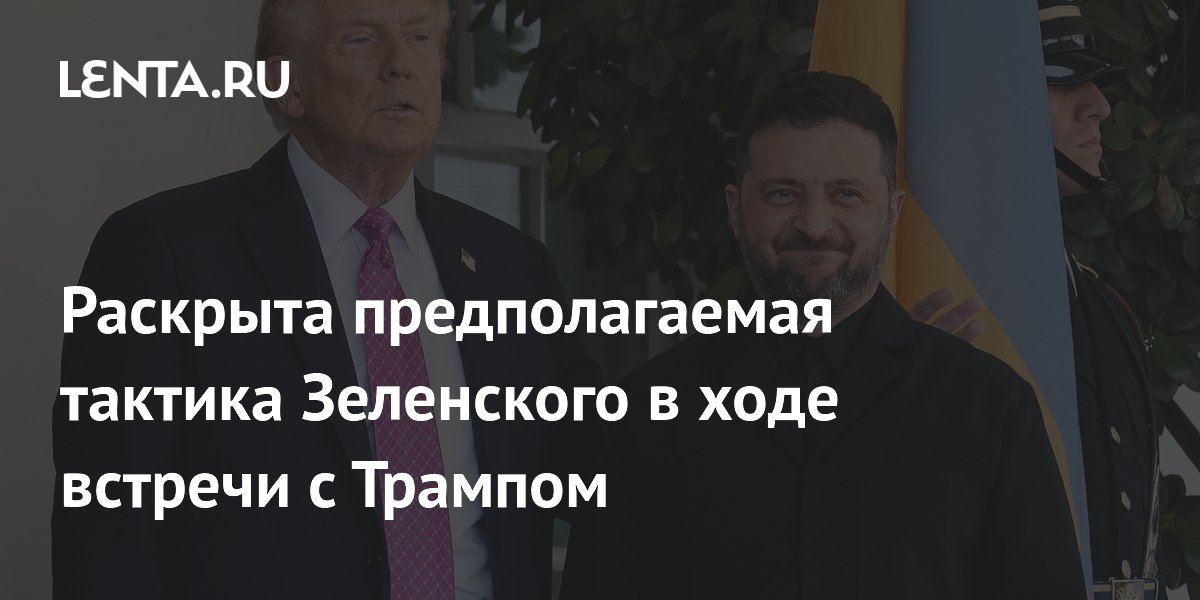 Раскрыта предполагаемая тактика Зеленского в ходе встречи с Трампом