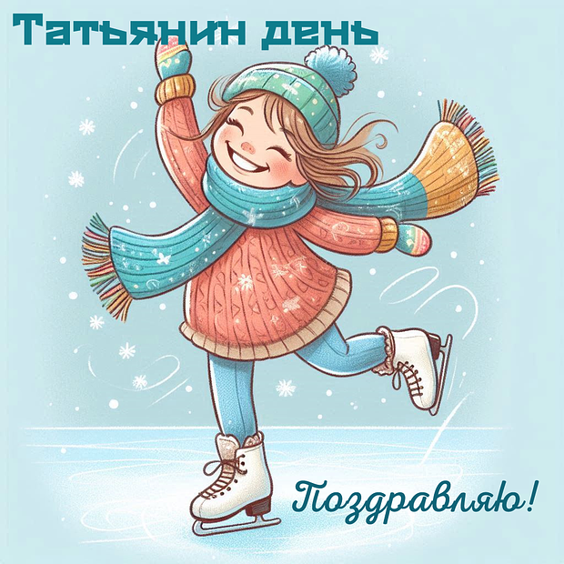 Открытка с поздравлением на Татьянин день