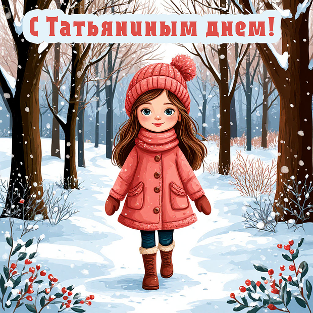 Красивая открытка на Татьянин день