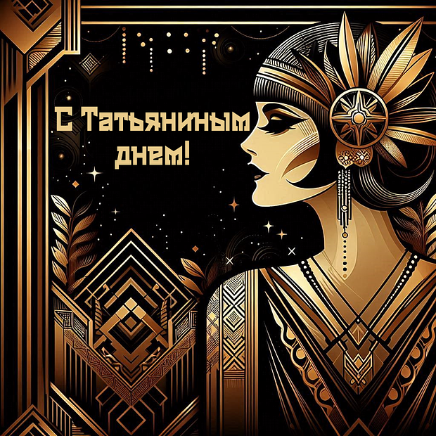 Картинка с поздравлением на Татьянин день