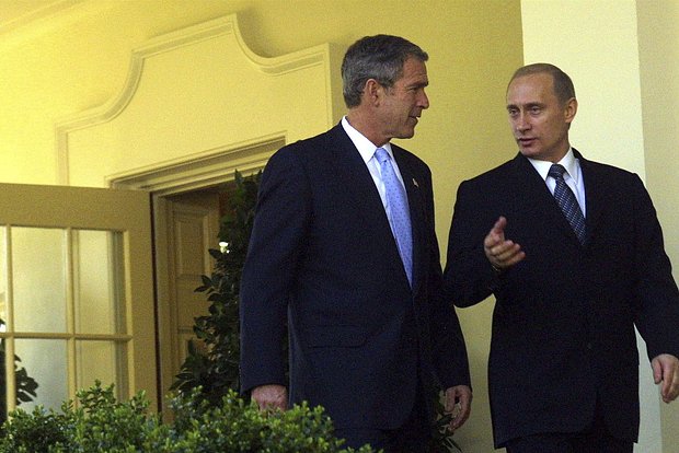 Джордж Буш-младший и Владимир Путин