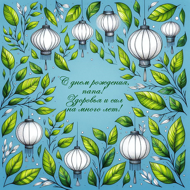 Открытка с днем рождения папе

