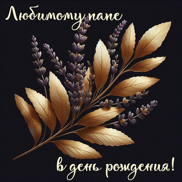 Красивая открытка на день рождения папе