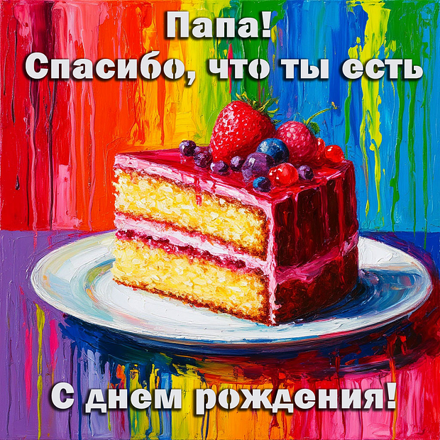 Красивая картинка, чтобы поздравить с днем рождения папу