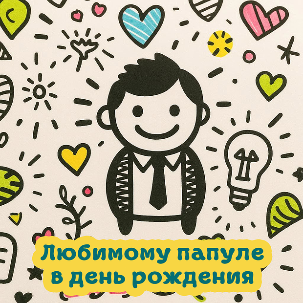 Красивая открытка с днем рождения папе	
