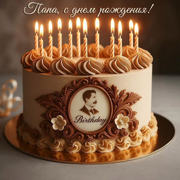 Открытка для поздравления на день рождения папе