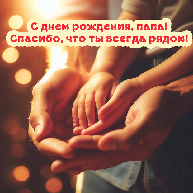 Открытка с днем рождения папе с пожеланиями
