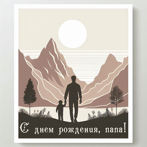 Открытка с днем рождения папе от взрослого сына 
